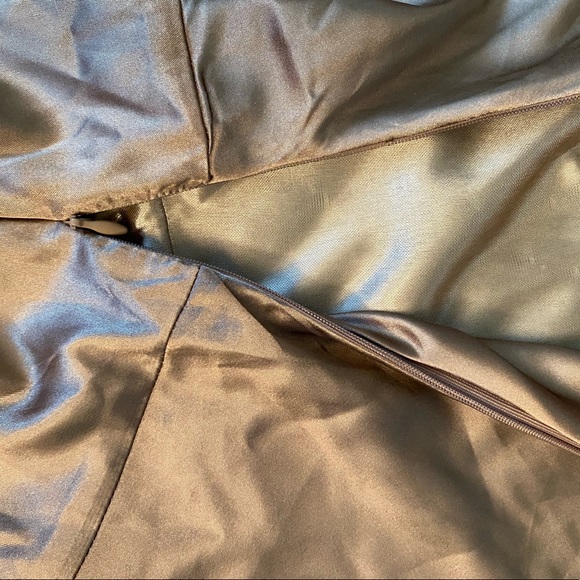 NELLIS, L, gold satin draped neck & back, criss cross strap dress, new w/ tags!! - Picture 6 of 8